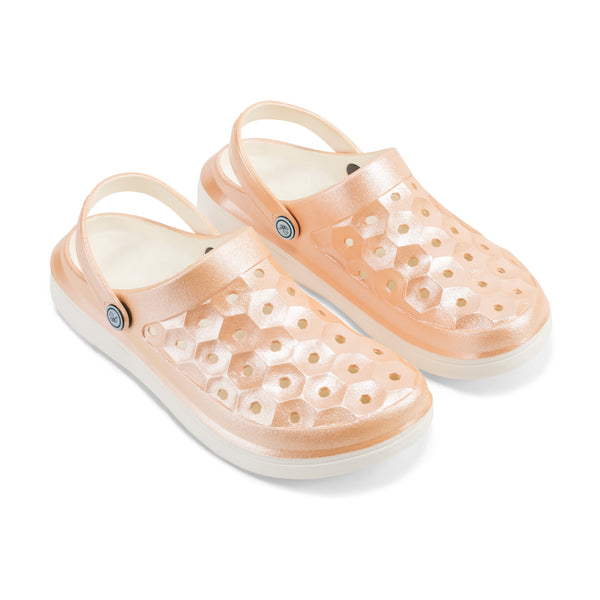 Varsity Clog - Graphic Champagne Glitter