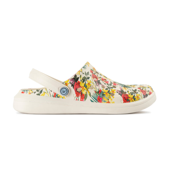 Varsity Clog - Graphic Bone Tropical Floral