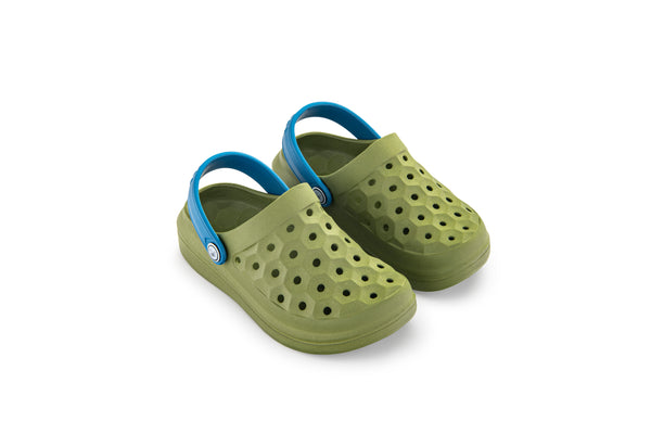 Kids' Varsity Clog - Olive/Midnight Teal