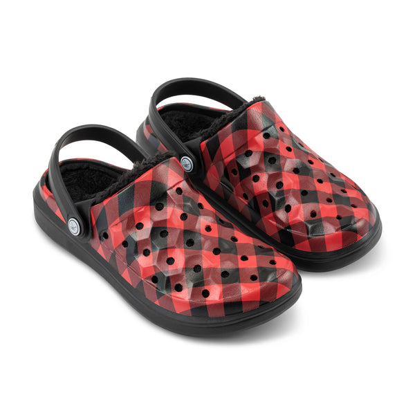 Varsity Lined Clog Graphic - Buffalo Plaid / Black