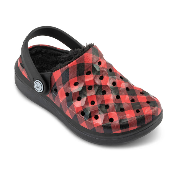 Kids' Varsity Lined Clog - Buffalo Plaid / Black