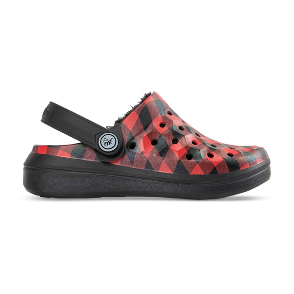 Kids' Varsity Lined Clog - Buffalo Plaid / Black