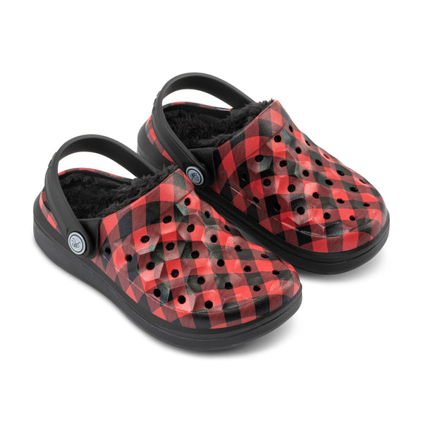 Kids' Varsity Lined Clog - Buffalo Plaid / Black