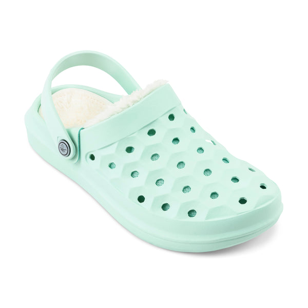 Varsity Lined Clog - Dried Mint/Natural