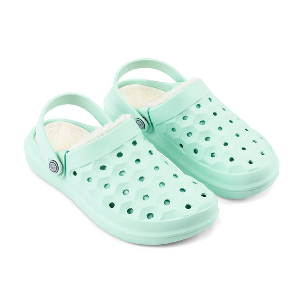 Varsity Lined Clog - Dried Mint/Natural