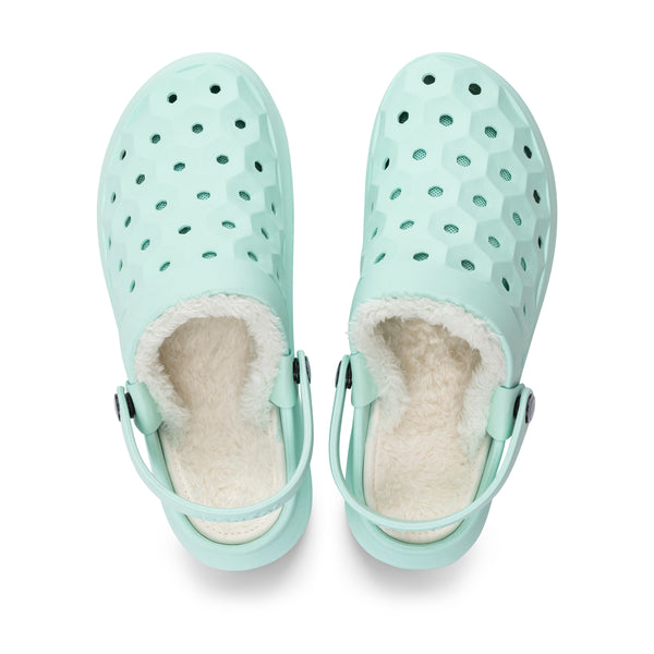 Varsity Lined Clog - Dried Mint/Natural