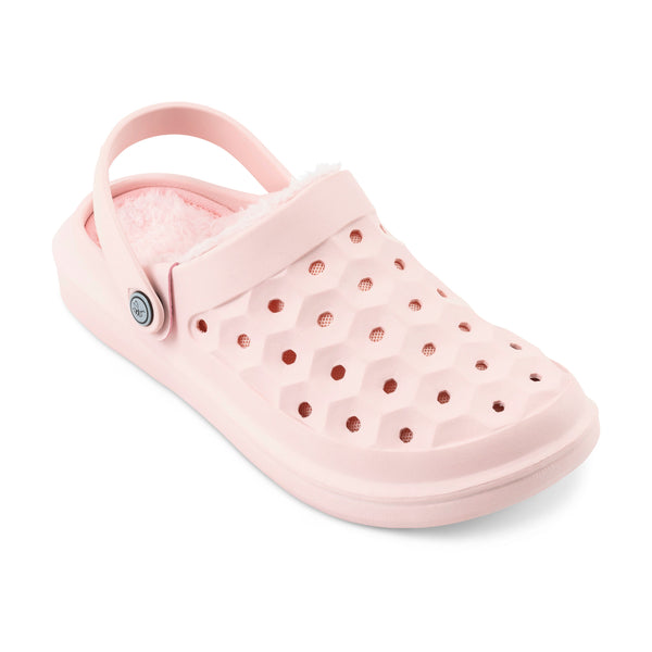 Sabot doublé style universitaire - Rose pastel/rose pastel