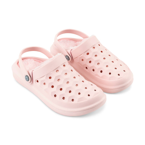 Sabot doublé style universitaire - Rose pastel/rose pastel