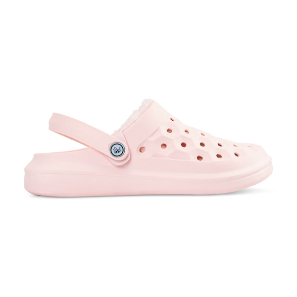 Sabot doublé style universitaire - Rose pastel/rose pastel