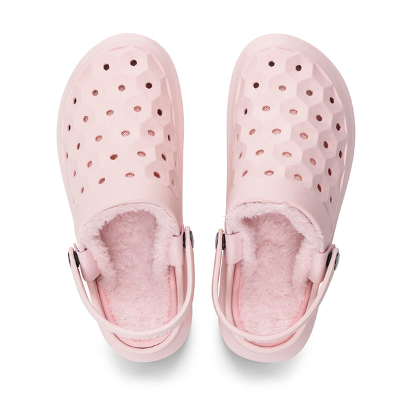 Sabot doublé style universitaire - Rose pastel/rose pastel