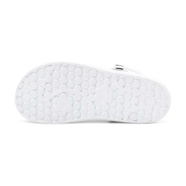 Varsity Lined Clog - White/Charcoal