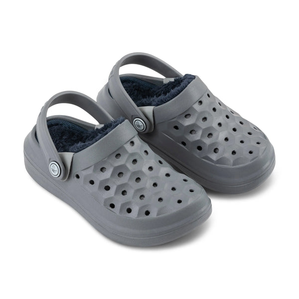 Sabot doublé Varsity pour enfants - Anthracite/Bleu marine