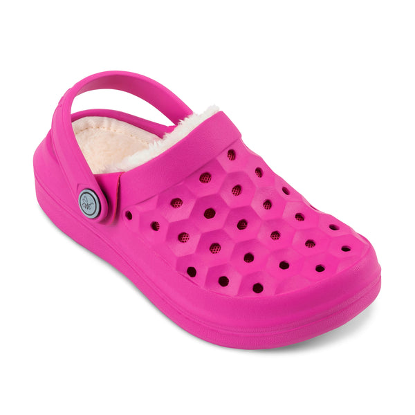Sabot doublé Varsity pour enfants - Magenta foncé/naturel