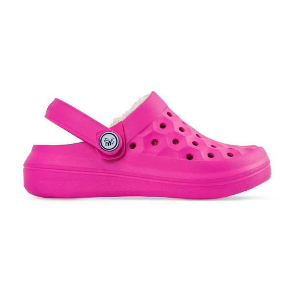 Sabot doublé Varsity pour enfants - Magenta foncé/naturel