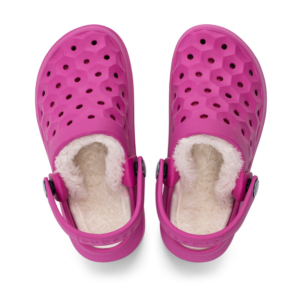 Sabot doublé Varsity pour enfants - Magenta foncé/naturel