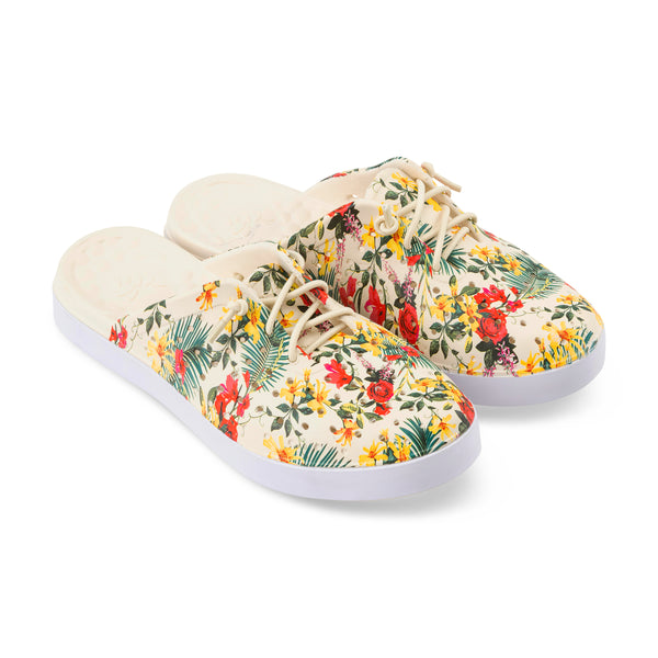 Weekend Mule Adults - Graphic Bone Tropical Floral