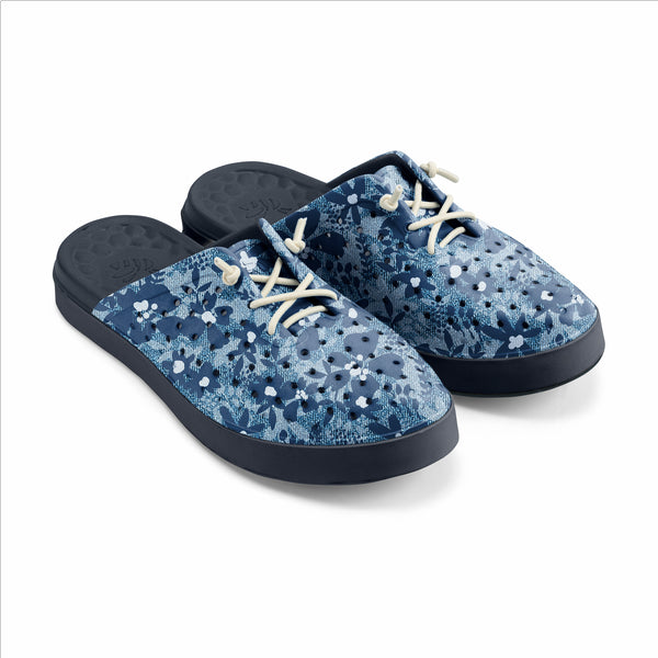 Weekend Mule Adults - Graphic Navy Denim Floral