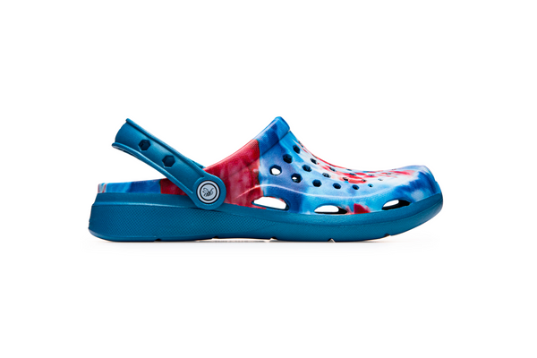 Active Clog Adults - Graphic Midnight Teal Spiral Tie Dye