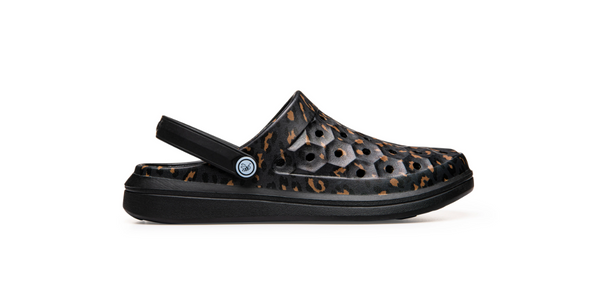 Varsity Clog Graphic - Black Leopard