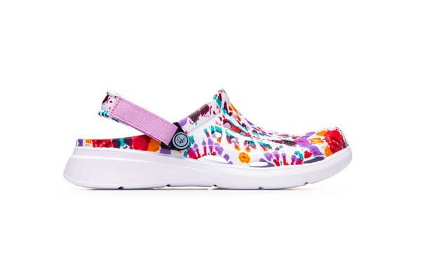 Modern Clog - Graphic White Spiral Tie Dye