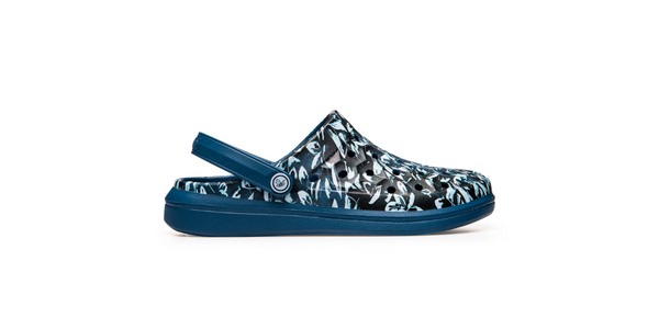 Varsity Clog - Graphic Navy Botanicals