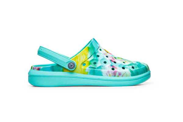 Varsity Clog Graphic - Island Aqua Washed Tie Dye