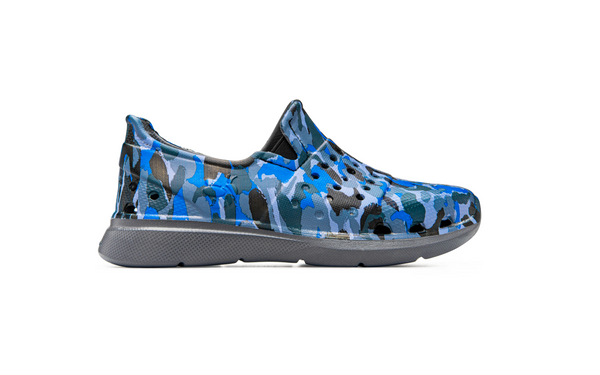 Kids Splash Sneaker Graphic - Camouflage Bleu